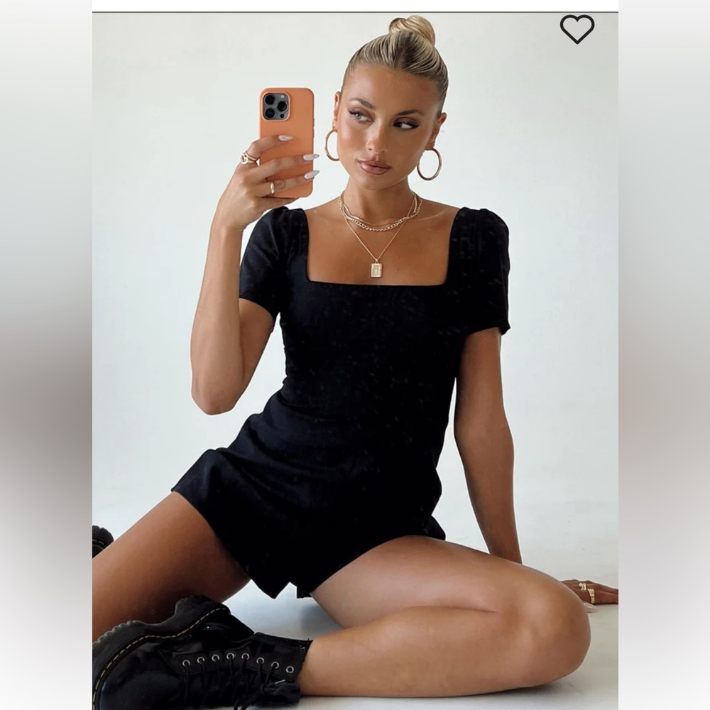 NWOT HASTINGS ROMPER BLACK - Picture 3 of 7